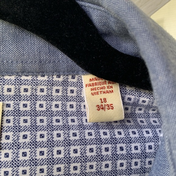 Penguin ‘Heritage Slim Fit’ Chambray Long Sleeve Button Down - Picture 6 of 8